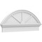 Ekena Millwork Segment Arch 3 Spoke Architectural Grade PVC Combination Pediment, 42"W x 17-3/8"H x 2-3/4"P PEDPC042X175SEG03 - alternate 1